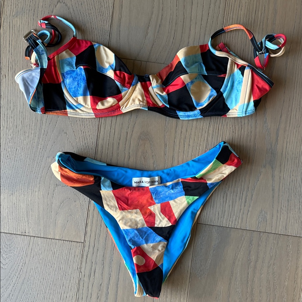 Shopbop/ Mara Hoffman Colorful Geometric Bikini Set